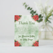 Neutral Christmas Baby shower Dank u kaart (Staand voorkant)