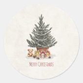 Neutral Christmas Stickers with Christmas Tree  (Voorkant)