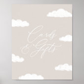 Neutral Cloud Negen Baby shower Kaarten en geschen Poster (Voorkant)