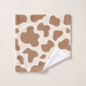 Neutral Cow Print Western Cowboy Beige Brown (Gant de toilette)
