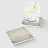 Neutral Cozy Timeless Subtle Minimal Distressed Stenen Onderzetter (Zijkant)