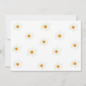 Neutral Daisy Baby shower Luier Raffle Kaart (Achterkant)