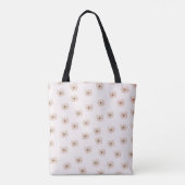 Neutral Daisy Pattern Canvas tas (Achterkant)