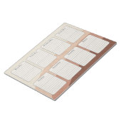 Neutral Earth Tone Boho Weekplanner Notitieblok (Schuin)