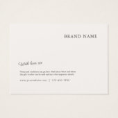 Neutral Earthy Modern Business Certificat cadeau (Dos)