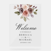 Neutral Earthy Taupe Floral Wedding Welcome (Recto)