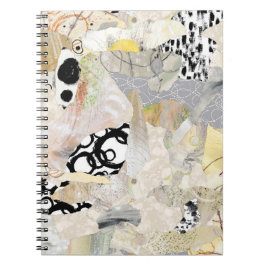 Neutral Elegant Abstract Collage Design Notitieboek