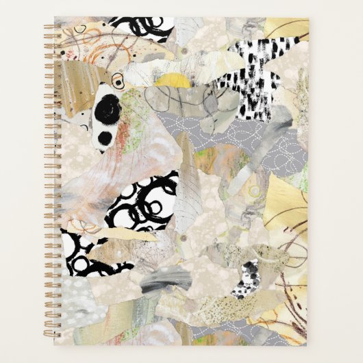Neutral Elegant Abstract Collage Design Planner (Voorkant)