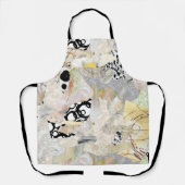 Neutral Elegant Abstract Collage Design Schort (Voorkant)