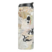 Neutral Elegant Abstract Collage Design Thermosbeker (Gedraaid links)