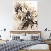 Neutral Floral Botanical Soft Natuur Geïnspireerd Canvas Afdruk (Insitu (Slaapkamer))