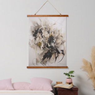 Neutral Floral Botanical Soft Natuur Geïnspireerd Hangend Wandkleed