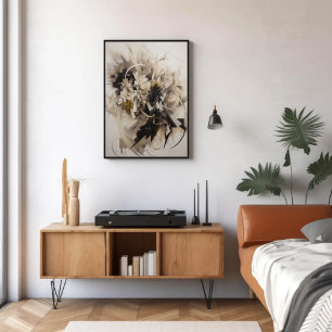 Neutral Floral Botanical Soft Natuur Geïnspireerd Poster