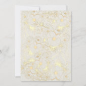 Neutral Floral Dusty Roos Wedding Kaart (Achterkant)