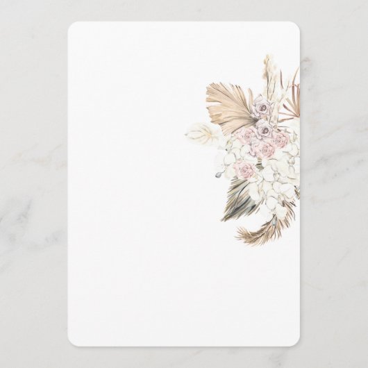 Neutral Floral Save the Date Invitation  (Dos)