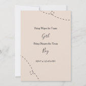 Neutral Gender Reveal Invitations Bee Themed Kaart (Achterkant)
