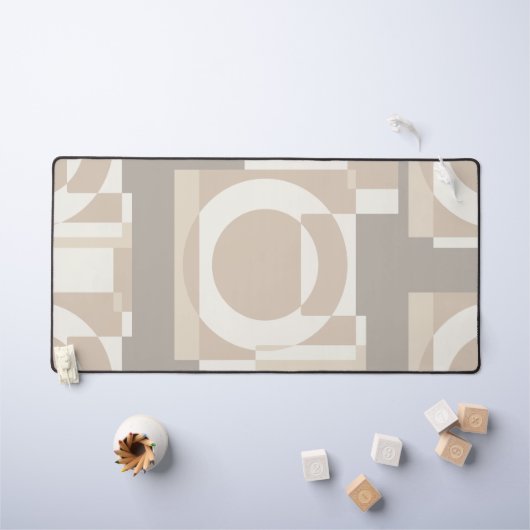 Neutral Geometric Abstract - Modern Bauhaus Bureaumat (Kindertafel)