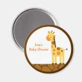 Neutral Giraffe Party Favor Magneten (Voorkant / Achterkant)
