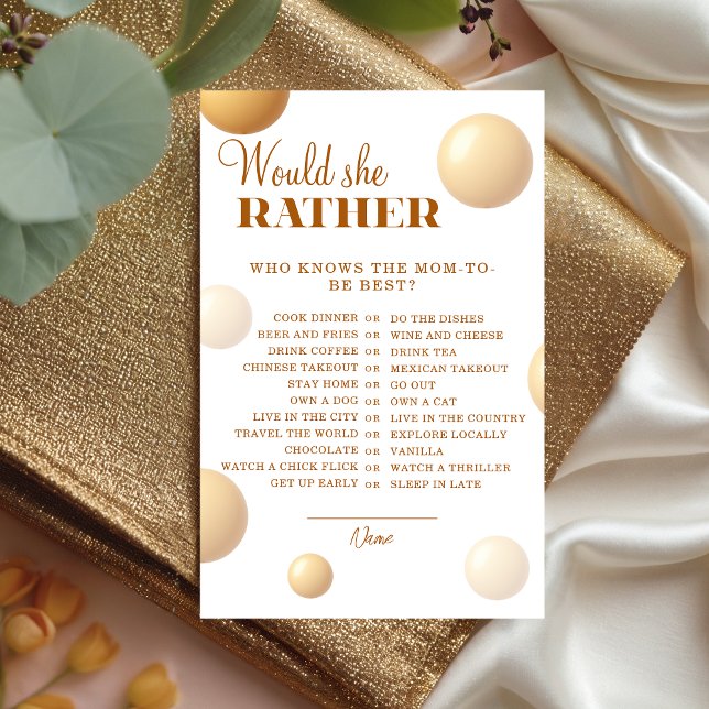 Neutral Gold Balloon Would She Rather Game (Creator heeft geüpload)