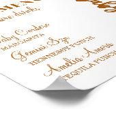 Neutral Gold Teddy Balloon Bar Menu Poster (Hoek)