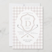 Neutral Golf Club baby shower Uitnodiging (Voorkant)