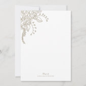 Neutral Henna Wedding Invitation Kaart (Achterkant)
