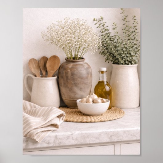 Neutral Kitchen Farmhouse Art Frame Ready  Poster (Voorkant)