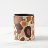 Neutral Leaves & Shapes Mug – Artistic Boho Patter (Centre)