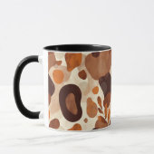 Neutral Leaves & Shapes Mug – Artistic Boho Patter (Gauche)