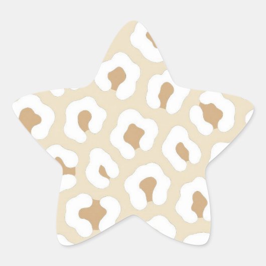 Neutral Leopard Print Sticker Square (Devant)