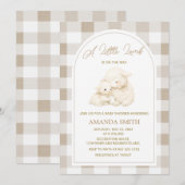 Neutral Little Lamb Baby Shower Invitation (Devant / Derrière)
