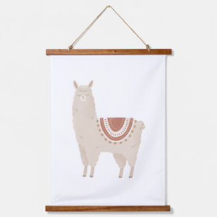 Neutral Llama Boho Nursery Decor Hangend Wandkleed
