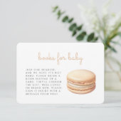 Neutral Macaron Baby Shower Books Enclosure Card Informatiekaartje (Staand voorkant)