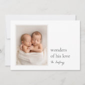 Neutral minimal Twins Faire-part de naissance de v (Devant)