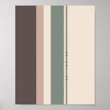 Neutral Minimalist Striped Art –Modern Pastel