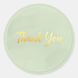 Neutral Minimalist Thank You Sticker
