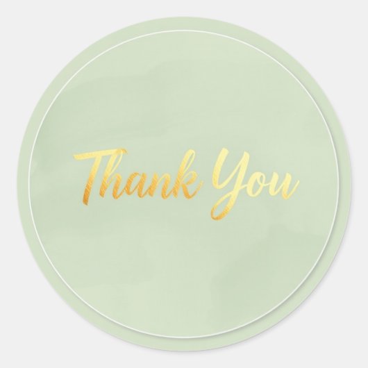 Neutral Minimalist Thank You Sticker (Voorkant)