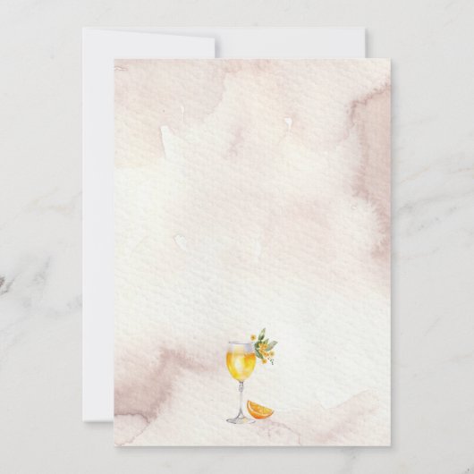  Neutral Mocktail Verjaardagsfeestuitnodiging Kaart (Achterkant)