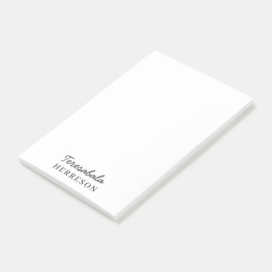 Neutral Monogram Minimalist Design Post-it® Notes (Schuin)