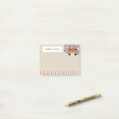 Neutral Palette Schattige Red Panda Peekabo Uw not Post-it® Notes (Op bureau)