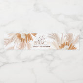 Neutral Pampas Baby Brunch Waterfles Etiket (Enkel label)