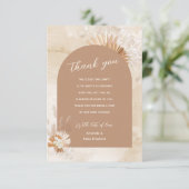 Neutral Pampas-Baby shower Bedankkaart (Staand voorkant)