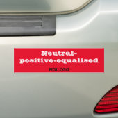 Neutral-positif-equalised Bumper Sticker (En voiture)
