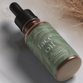 Neutral Sage Green 2 OZ druppelaar Fles Wrap Label