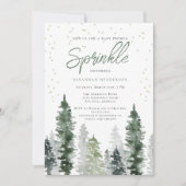 Neutral Sage Green Rustic Sprinkle Baby shower Kaart (Voorkant)