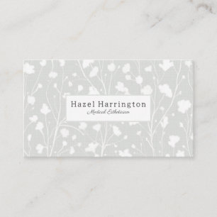 Neutral Soft Floral Elegant QR Visitekaartje