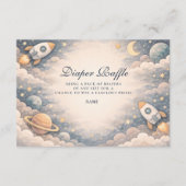 Neutral Space Stars Baby Shower Informatiekaartje (Voorkant)