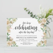 Neutral Spring Post Mariage Brunch Invitation Card (Debout devant)
