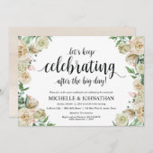 Neutral Spring Post Mariage Brunch Invitation Card (Devant / Derrière)