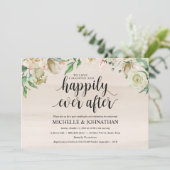 Neutral Spring Post Mariage Brunch Invitation Card (Debout devant)